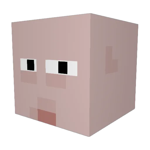 TheChickenDesign Minecraft avatar head, 3D render
