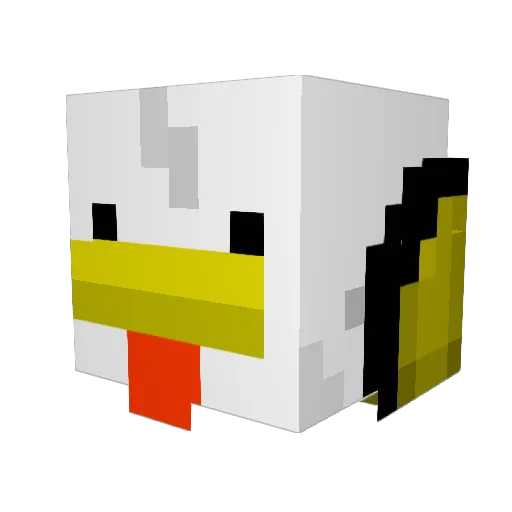 TheChickenPlayer Minecraft avatar head, 3D render