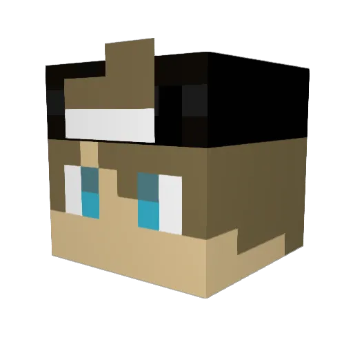 TheChickenRider Minecraft avatar head, 3D render