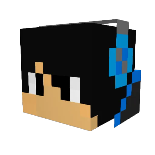TheChiliDolphin Minecraft avatar head, 3D render