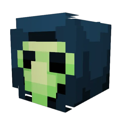 TheChillinGator Minecraft avatar head, 3D render