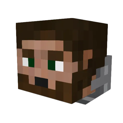 TheChoosenGuy Minecraft avatar head, 3D render