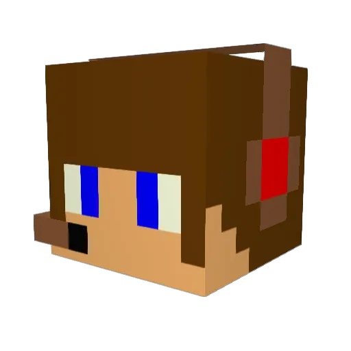 TheChosen1234 Minecraft avatar head, 3D render