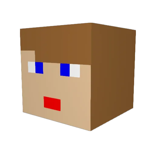 TheCierna Minecraft avatar head, 3D render