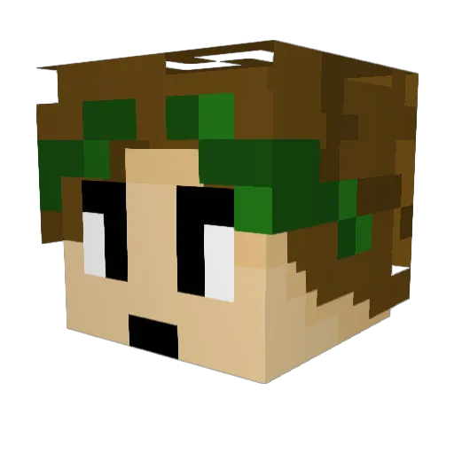 TheClamm Minecraft avatar head, 3D render