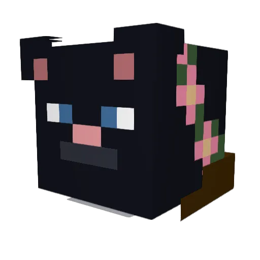 TheCleverCat Minecraft avatar head, 3D render