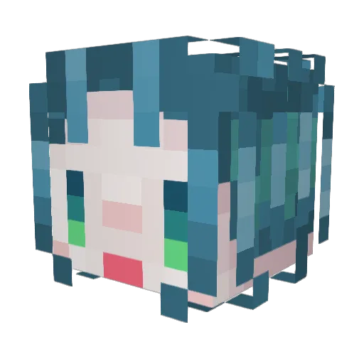 TheCloudMC Minecraft avatar head, 3D render