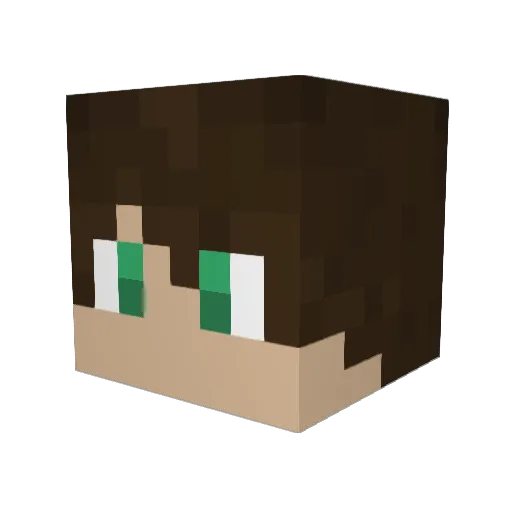 TheClouud Minecraft avatar head, 3D render