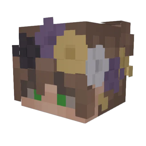 TheClownBaby Minecraft avatar head, 3D render
