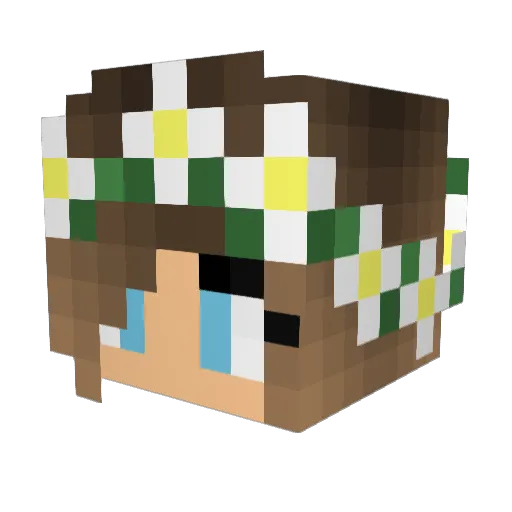 TheClumsyGirl Minecraft avatar head, 3D render