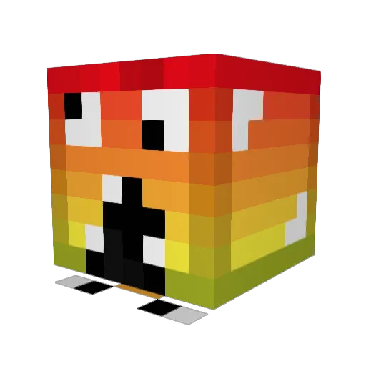 TheCmpRusher Minecraft avatar head, 3D render