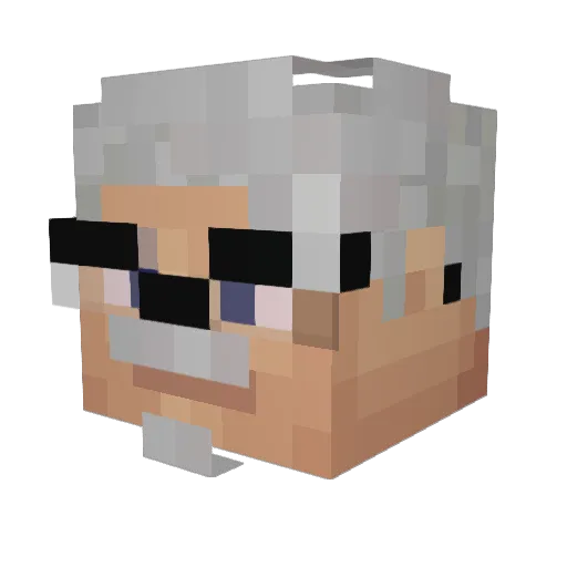 TheColg8 Minecraft avatar head, 3D render