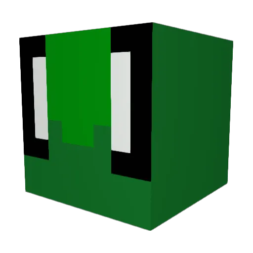 TheColorAri Minecraft avatar head, 3D render