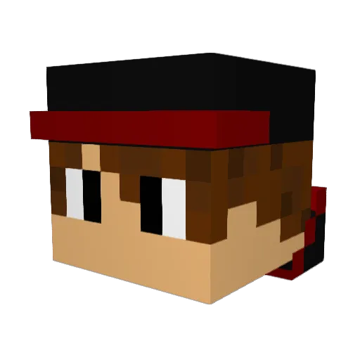 TheComeback Minecraft avatar head, 3D render