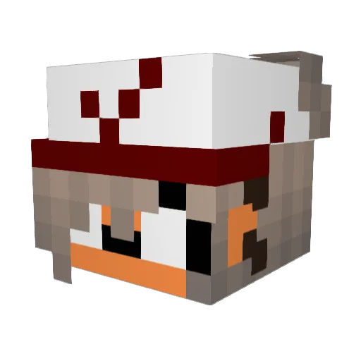 TheCoolApplejack Minecraft avatar head, 3D render
