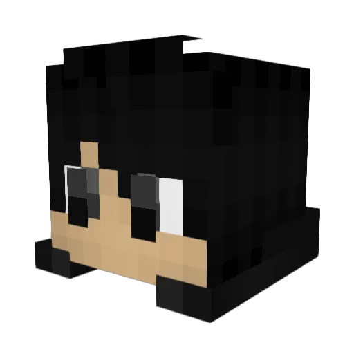 TheCoolPop Minecraft avatar head, 3D render