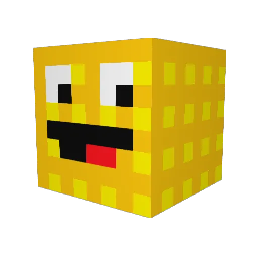 TheCornCobb Minecraft avatar head, 3D render