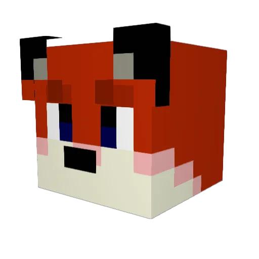TheCowFly Minecraft avatar head, 3D render