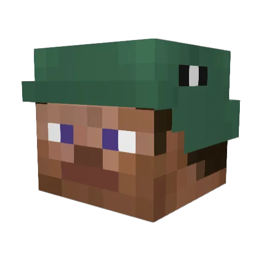 TheCr0ssfire Minecraft avatar head, 3D render
