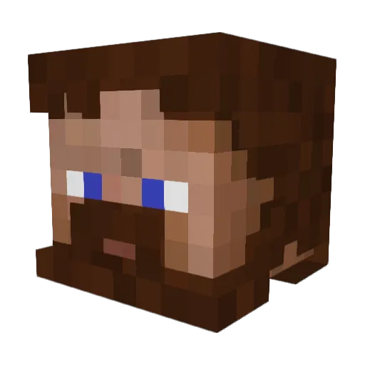 TheCr4nk Minecraft avatar head, 3D render