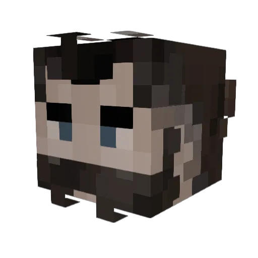 TheCrAaF Minecraft avatar head, 3D render