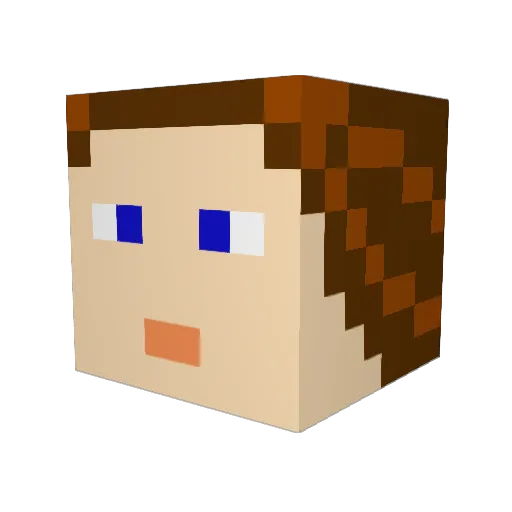 TheCrablander Minecraft avatar head, 3D render