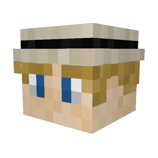 TheCrackerJack Minecraft avatar head, 3D render