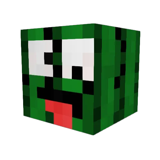 TheCraftyCactus Minecraft avatar head, 3D render
