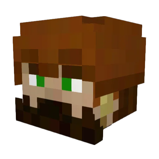 TheCrankMK Minecraft avatar head, 3D render