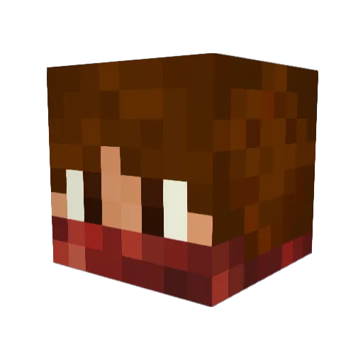 TheCrator1 Minecraft avatar head, 3D render