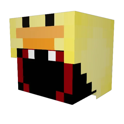TheCrazyKingZz Minecraft avatar head, 3D render