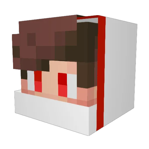 TheCrazyMerdii52 Minecraft avatar head, 3D render