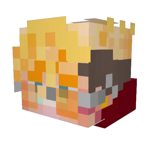 TheCreamium Minecraft avatar head, 3D render