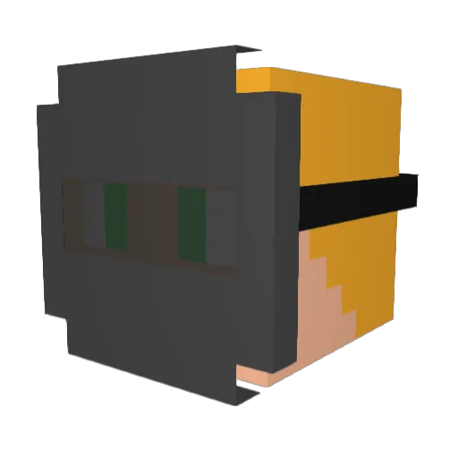 TheCreator2 Minecraft avatar head, 3D render