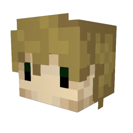 TheCreeper1209 Minecraft avatar head, 3D render