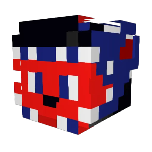TheCreeperCooks Minecraft avatar head, 3D render