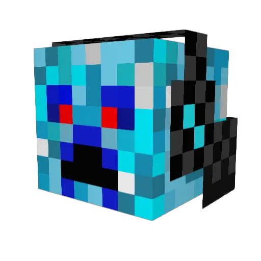 TheCreeperDJ2 Minecraft avatar head, 3D render
