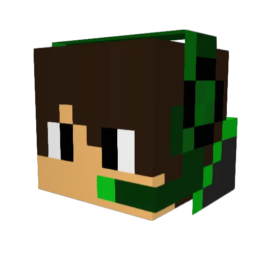 TheCreeperKiller Minecraft avatar head, 3D render