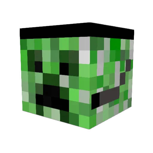 TheCreeperSquad Minecraft avatar head, 3D render