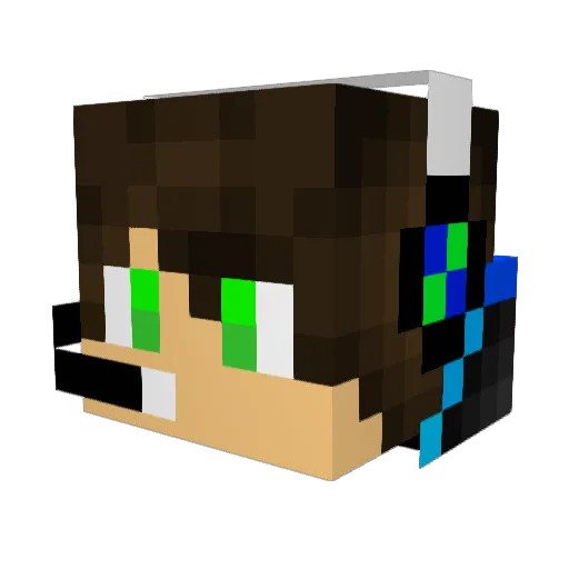 TheCreeperofDoom Minecraft avatar head, 3D render