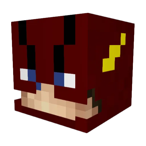 TheCrimsonComets Minecraft avatar head, 3D render