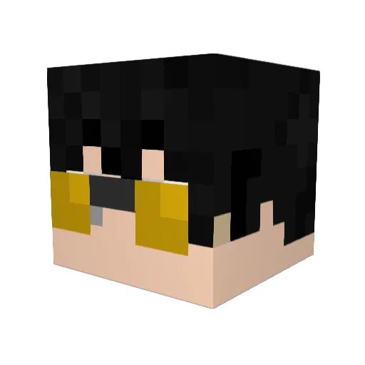 TheCrimsonFang Minecraft avatar head, 3D render
