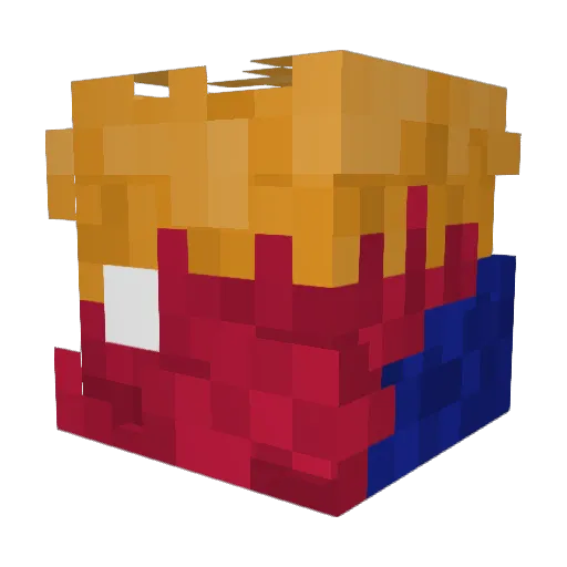 TheCrimsonYT Minecraft avatar head, 3D render