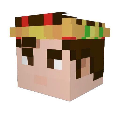 TheCrownHatter Minecraft avatar head, 3D render