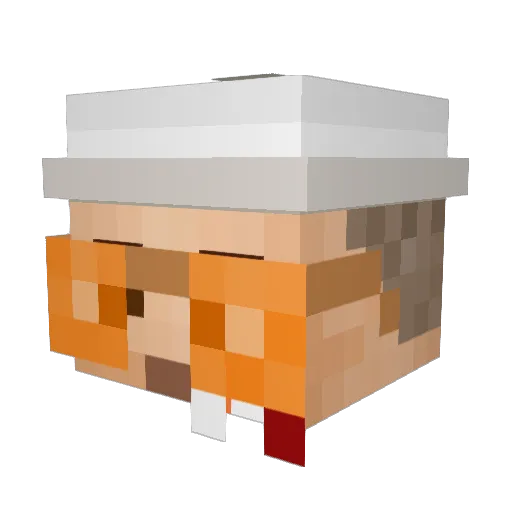 TheCrunkasauras Minecraft avatar head, 3D render