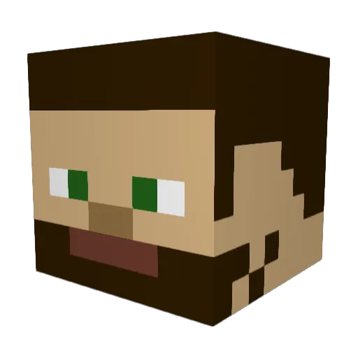 TheCrusher427 Minecraft avatar head, 3D render