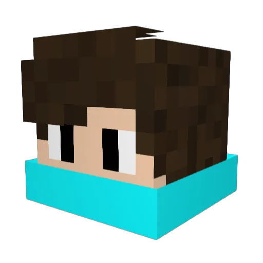 TheCrysel Minecraft avatar head, 3D render