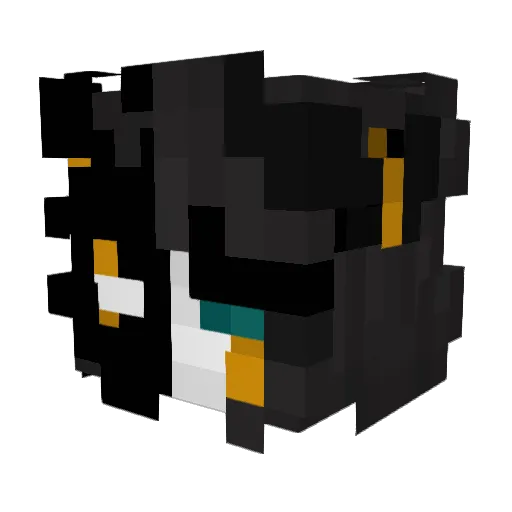 TheCrystalDem0n Minecraft avatar head, 3D render