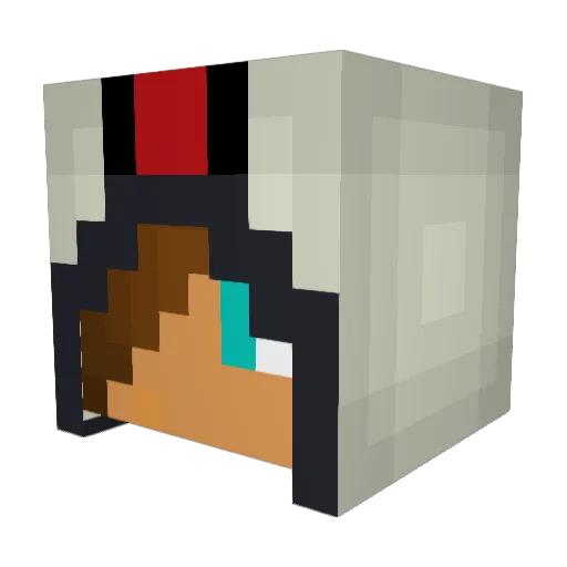 TheCrystalICE Minecraft avatar head, 3D render