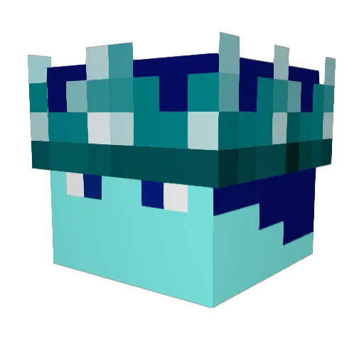TheCrystalKing04 Minecraft avatar head, 3D render